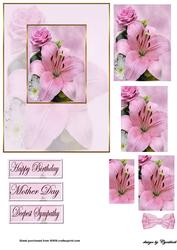 Pink Lily and Rose