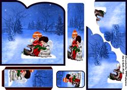 Christmas Angels Bookmark Card