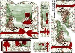Christmas Sunbonnet Sue Bookmark