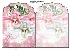 Pink and White Bookmark Card Insert