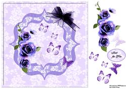 Bracket Frame Blue Roses