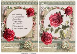 Vintage Rose Card an Insert