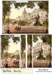 7x5 Vintage Street Scene