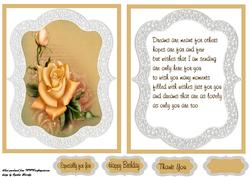 Yellow Rose Card Insert