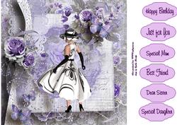 Lavender and Lace Quick Card