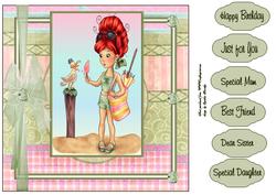 Beach Girl Quick Card