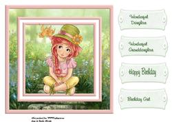 7x7 Summer Girl Card