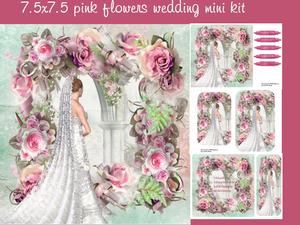 Pink Flowers Wedding Mini Kit