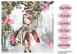 Pink Roses Quick Card