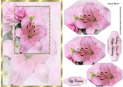 A5 Pink Lily and Rose Pryamage