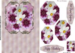 A5 Flowers Framed Card