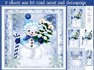 Cute Blue Snowman Mini Kit