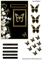 Gold and Black Butterflies