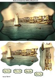 Bracket Frame Sailing Seascape
