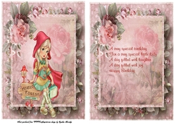 red riding hood card insert