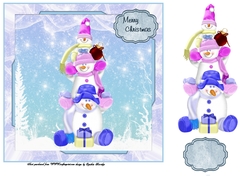 3 cute snowmen card