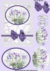 White and Lilac Flowers Quick Card