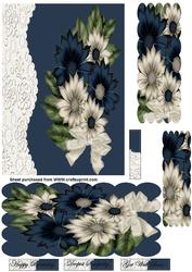 Blue Ivory Flowers