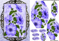 Blue Flowers Framed