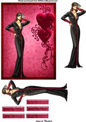 Red Hearts and Fashion Lady
