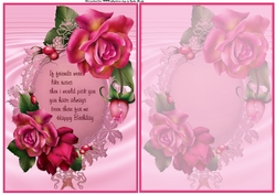 red rose card and insert