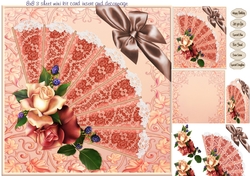 cream rose fan mini kit