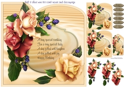 shaped cream roses mini kit