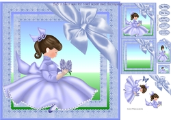 blue flower girl mini kit