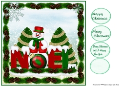 noel snowman card