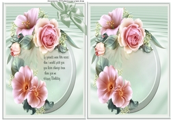 A5 floral frame and insert
