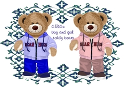 boy and girl teddy bears cu4cu