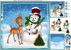 framed snowman mini kit