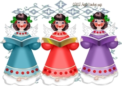 cu4cu Christmas angels carolers