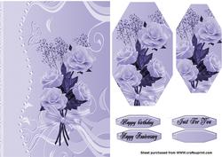 Lavender Pearls and Roses
