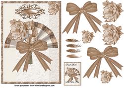 Ribbon Fan and Roses