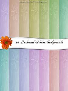 14 Embossed Flower Backgrounds