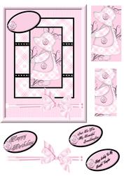 Sunbonnet Sue Pink Card
