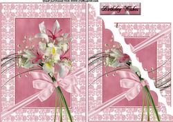 Pink Lace Framed Flowers