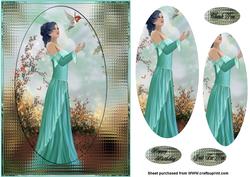 Lady in Green A5