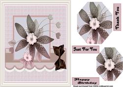 Pink and Brown Fantasy Flower