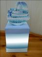 Baby Boy Blue Rocking Crib with Box