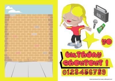 Graffiti Girl Card