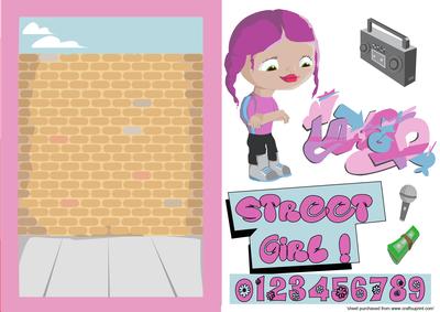 Graffiti Girl Card