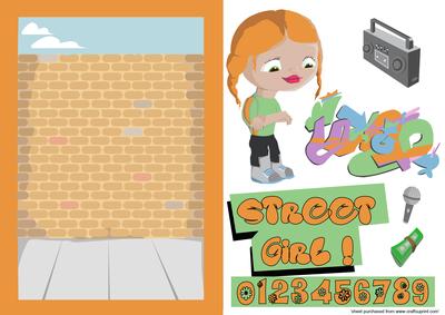Graffiti Girl Card