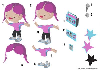 Graffiti Girl Decoupage