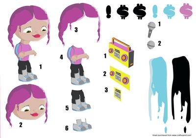 Graffiti Girl Decoupage