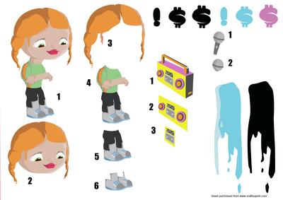 Graffiti Girl Decoupage
