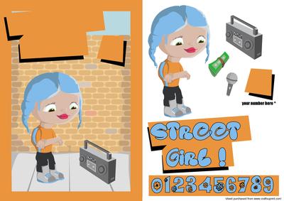 Graffiti Girl Quick Card