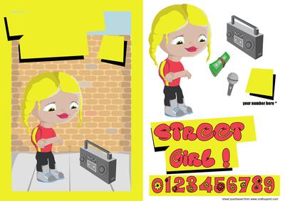 Graffiti Girl Quick Card
