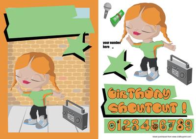 Graffiti Girl Quick Card
